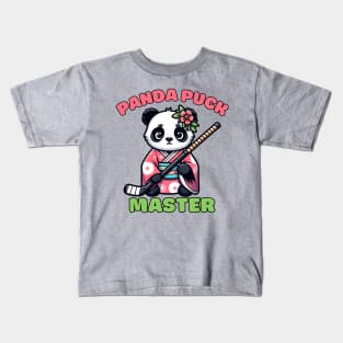 Ice hockey panda Kids T-Shirt